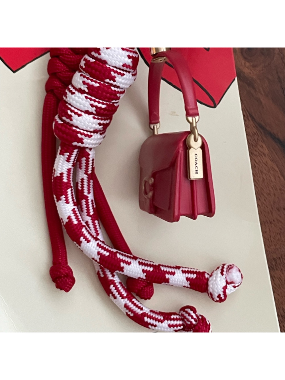 COACH 2025 Lunar Red Tabby Bag Charm - Picture 5 of 6